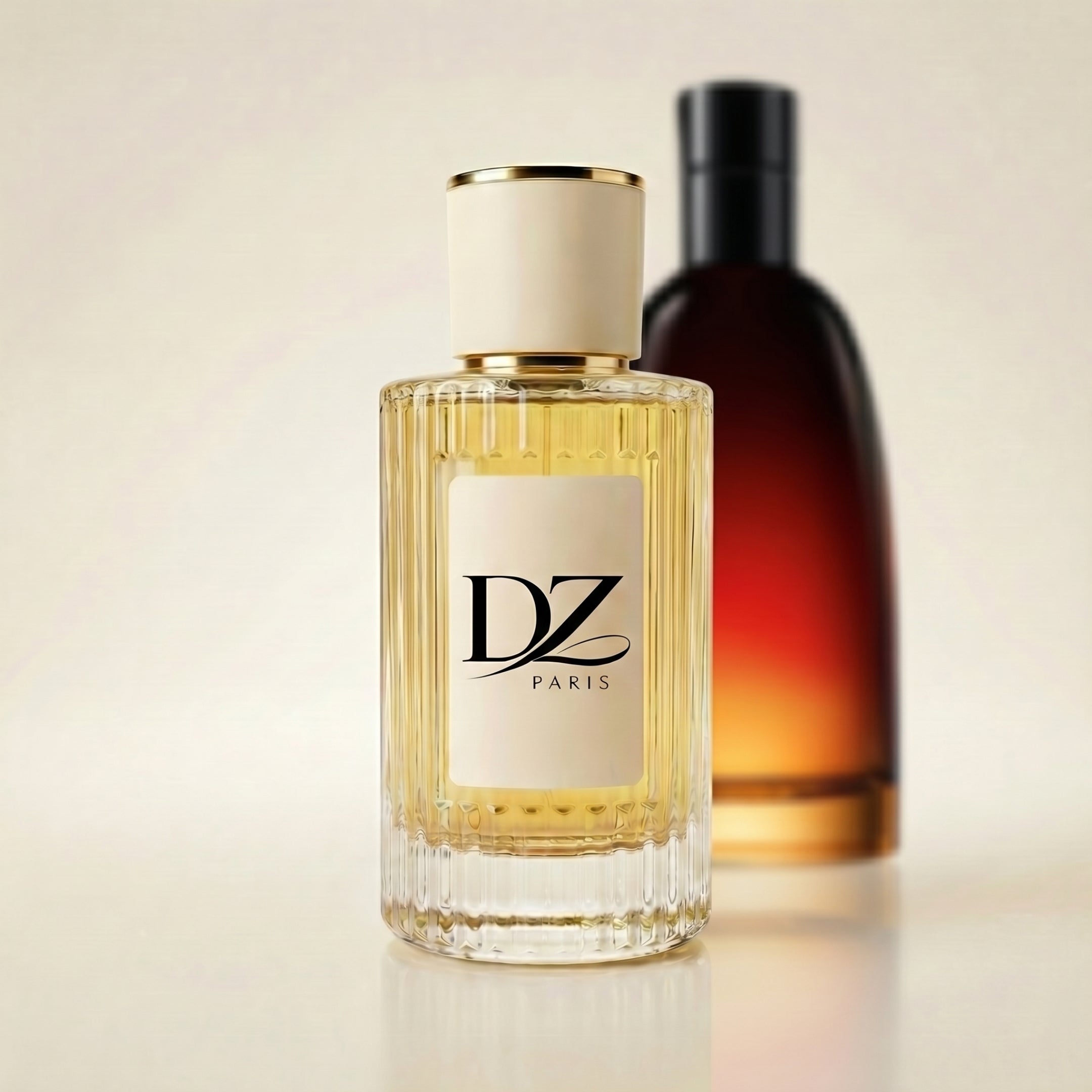 Extrait de Parfum M126 Fahrenoré von DZ in einem eleganten Flakon, stilvolles Stillleben mit Parfümflasche.