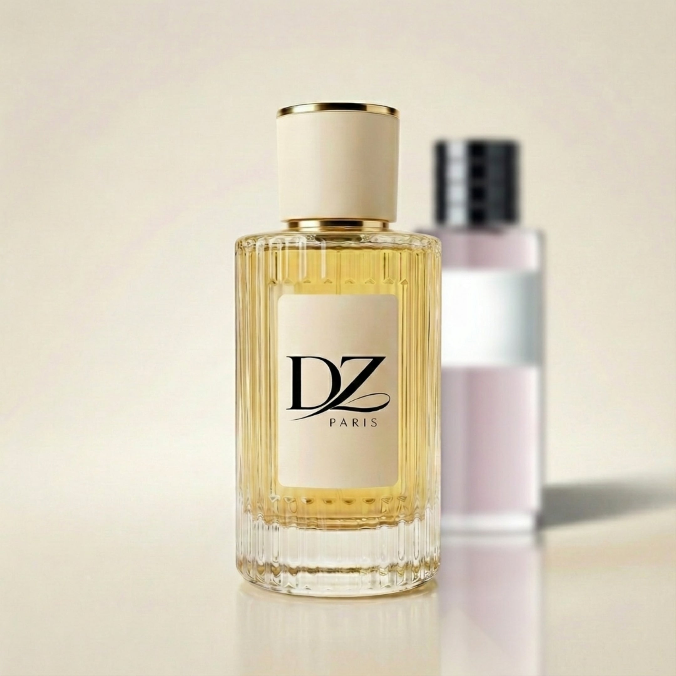 DZ Extrait de Parfum W91 Gris D’Oré in stilvollem Flakon, zeigt eleganten Duft mit goldener Verpackung