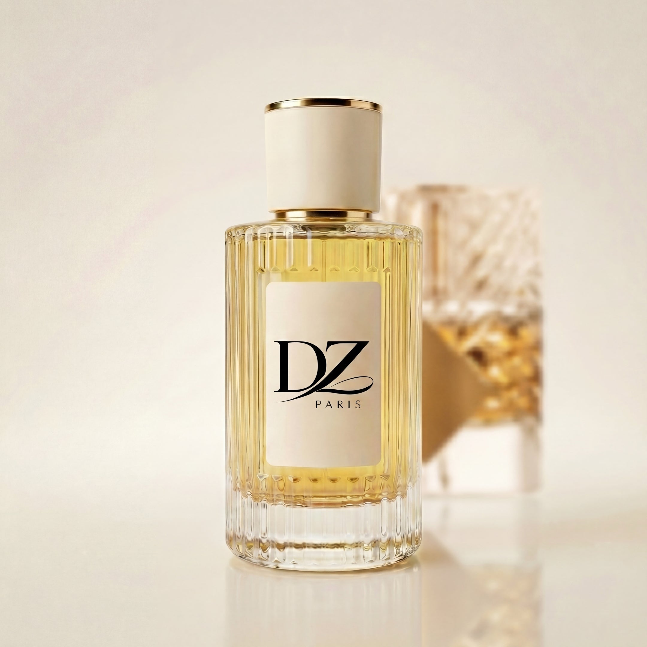 DZ U9 "Heaven’s Share" Extrait de Parfum mit stilvollem Flakon, sichtbarer Duftöl-Textur und eleganter Verpackung.