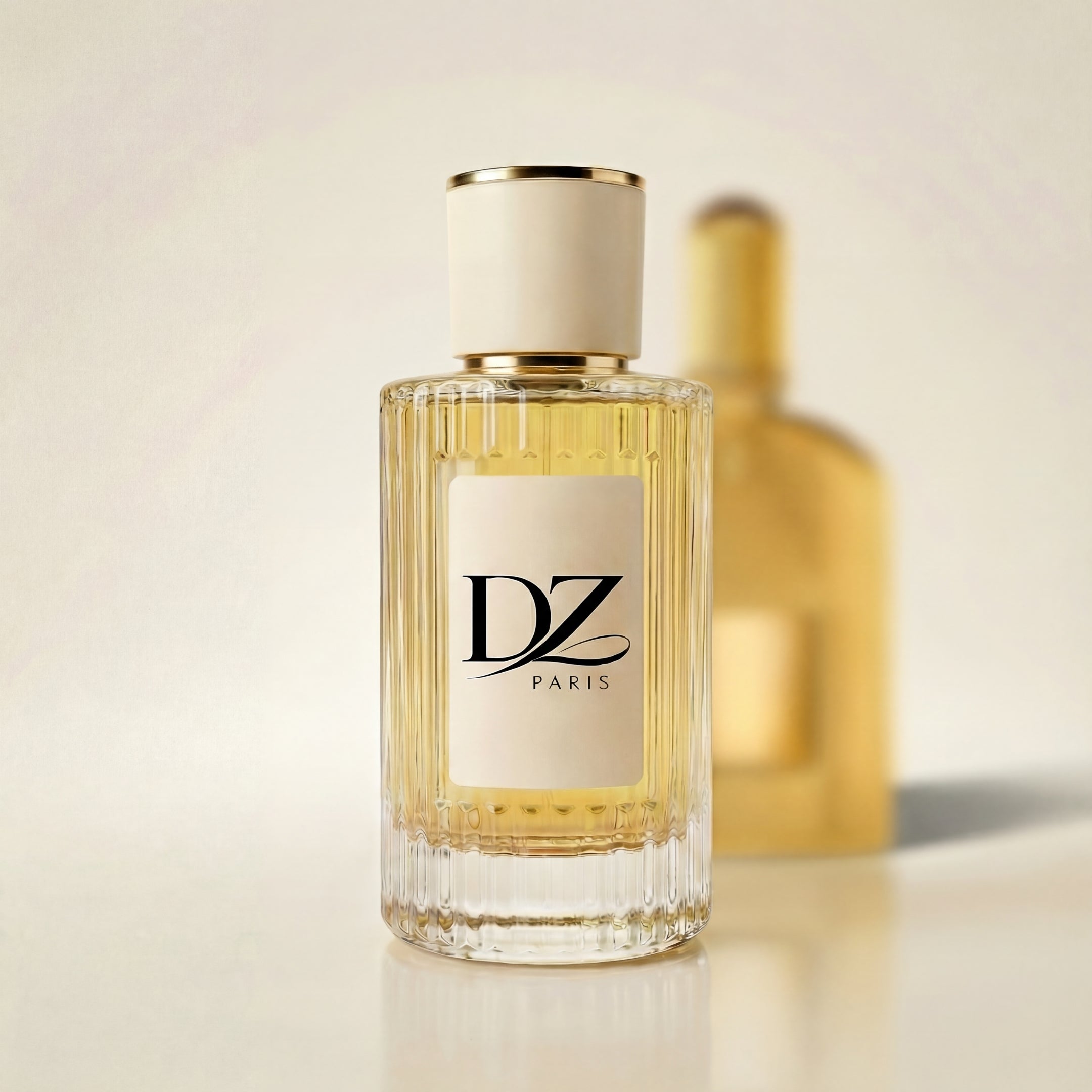DZ U46 Orchid Noire Parfüm-Extrait in eleganter Flasche mit dunkler Orchideen- und blumiger Gestaltung.