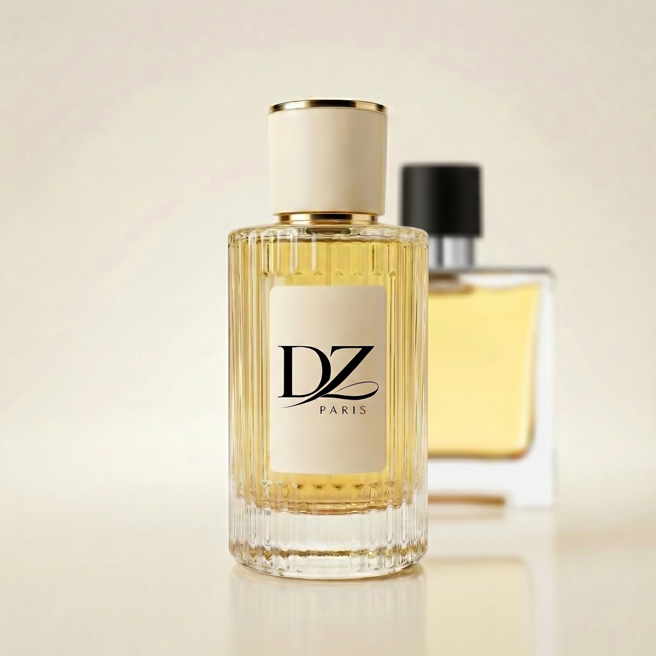 DZ M124 Terre d’Or Parfum-Extrait 40% Flakon mit stilvoller Gestaltung, elegant und hochwertig, auf einem stillvollen Hintergrund.