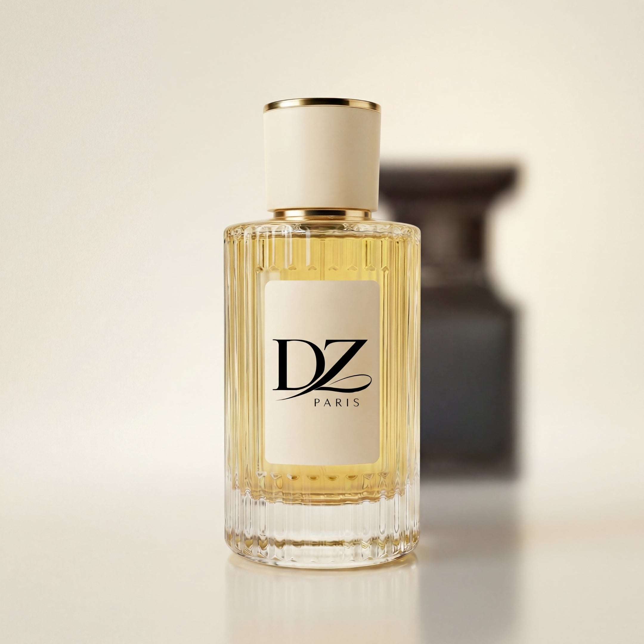 Extrait de Parfum U30 Woods of Oud von DZ in einem eleganten Flakon mit Holz-Design, stilvoll präsentiert.